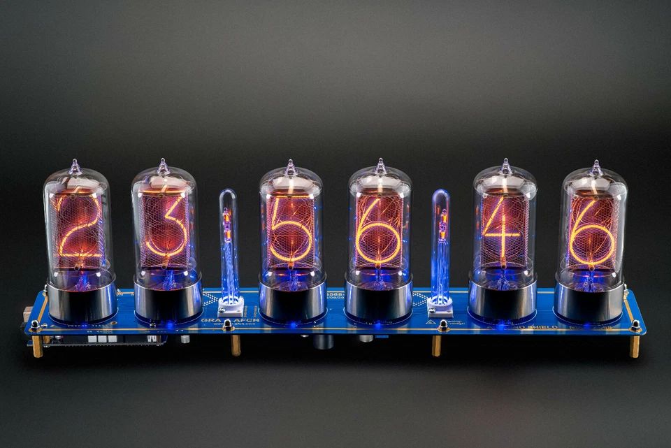R|Z568 Arduino Shield EXTRA LARGE 6 TUBES Nixie Clock [6 TUBES OPTIONAL] - Image 3 of 4