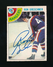 1978 O-Pee-Chee #154 Ron Greschner VGEX signed auto autograph blue sharpie