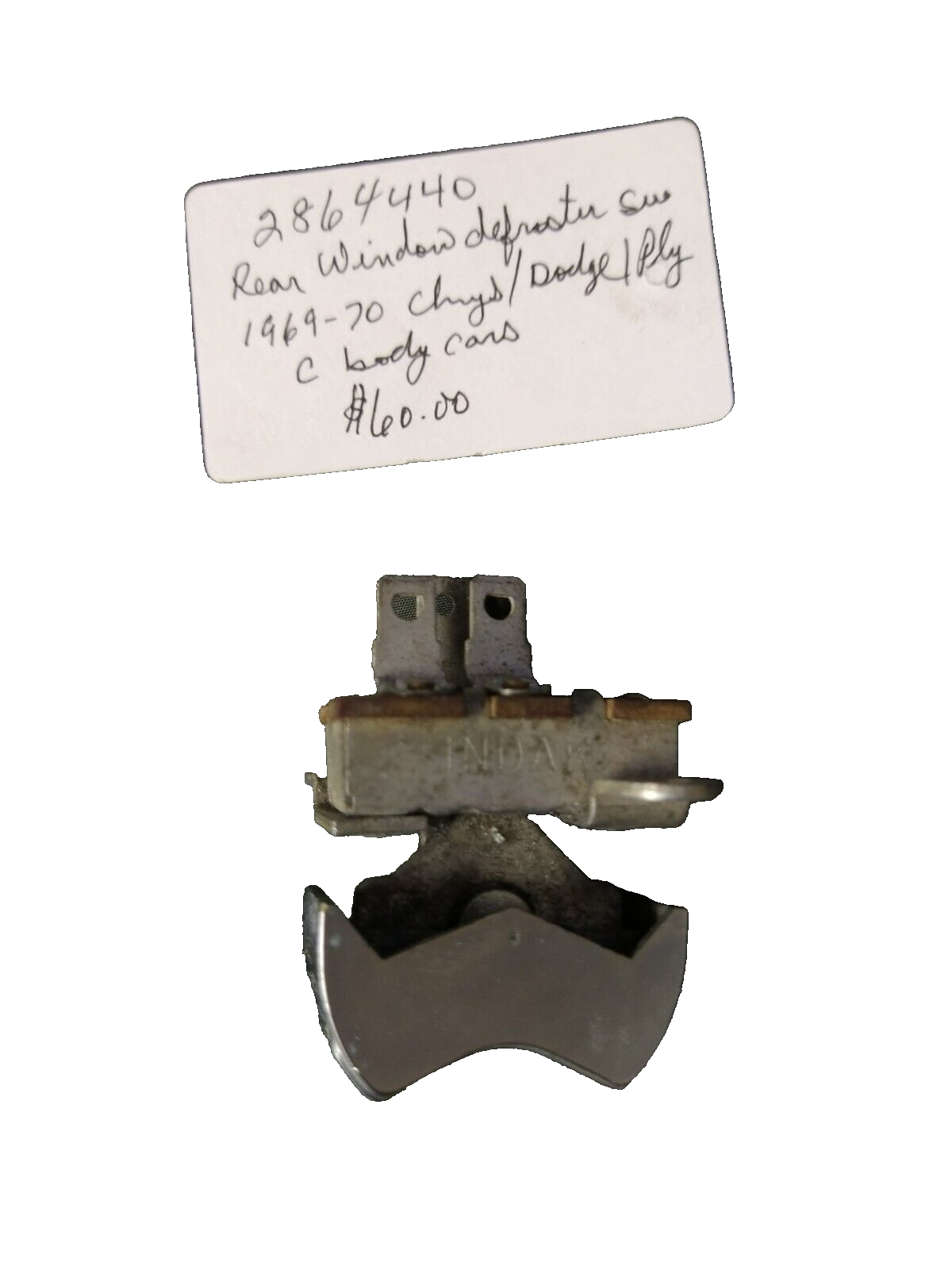 NOS MOPAR REAR WINDOW DEFROST SWITCH PN 2864440 FOR 1969-70 PLYDODCHRYS C  BODY | eBay