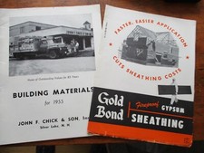 1955 adv catalog BUILDING MATERIALS JOHN F CHICK & SON SILVER LAKE MADISON N.H.