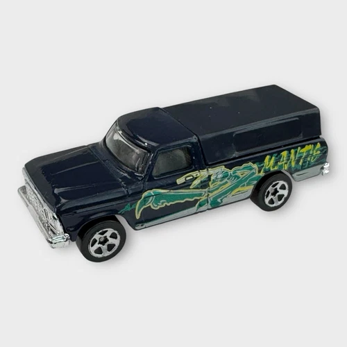 Hot Wheels 79 Ford Truck F-100 Long Bed Attack Pack Blue Praying Mantis Vtg 1999