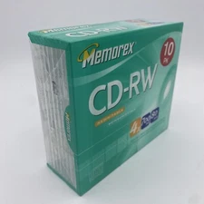 New Sealed Memorex CD-RW 10 Pack 700 MB 80 Min NEW