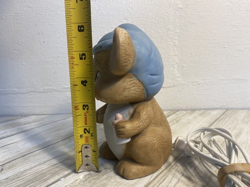 Prezzo Prodotto Topo Nursery Ceramica Luce Notturna Bambino Vintage Funzionante Dipinto - Foto 3 di 5