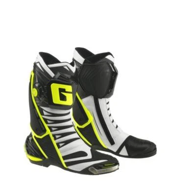 GAERNE GP1 Evo Black White Yellow Motorcycle Racing Boot - Image 1 of 2