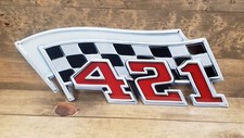 Pontiac 421 Emblem Wall Art Flat Steel Sign 14 X 7 Small Pontiac 421 Emblem Wall Art Flat Steel Sign 14 X 7 Small
