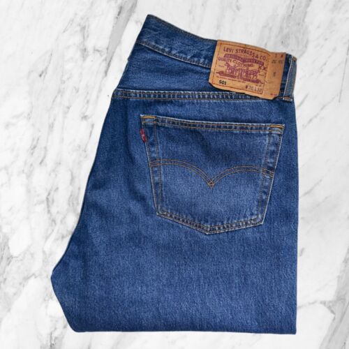 Levi's 501 Vintage Jeans Uomo Chiari Levis Eccellente Stato Taglia W38 / 52 ITA - Foto 1 di 16