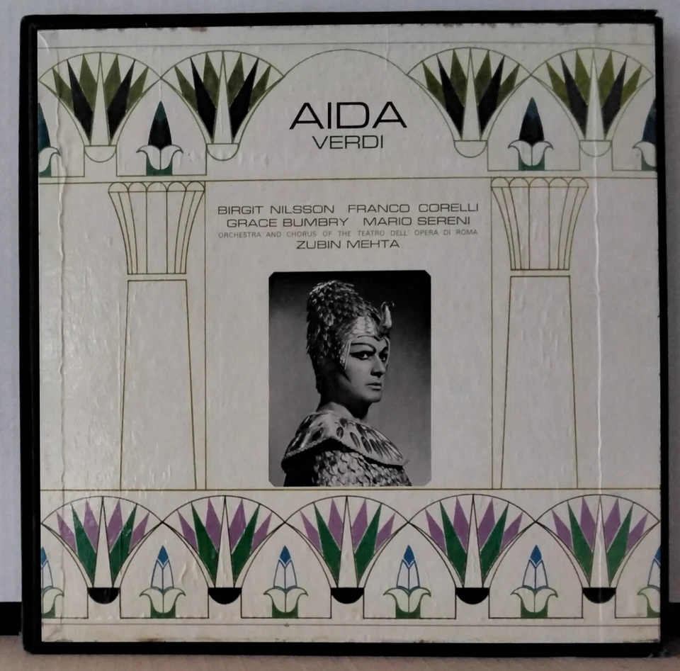 HMV ANGEL SAN 189-91 UK 1ST ED VERDI AIDA NILSSON CORELLI MEHTA 3LPs BOX LIBRETT - Image 2 of 4