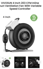 Vivosun 4 Inch 203 Cfm Inline Duct Fan Vent Blower Ventilation Fan GDF100