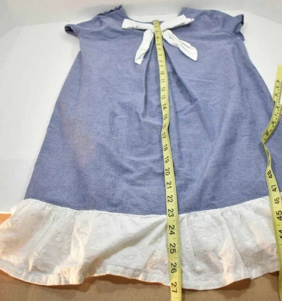 Vestido para niña JK auténtico caqui azul y blanco talla M Foto 4 de 4