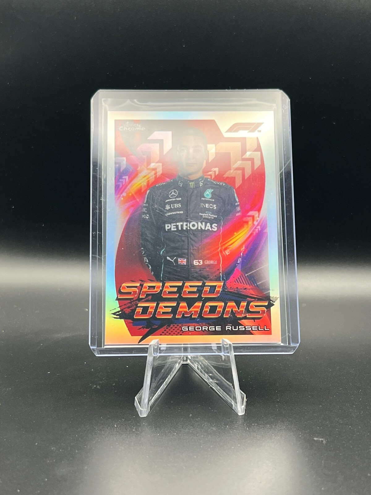 2022 Topps Chrome F1 #SD-GR Speed Demon Insert George Russell Mercedes-AMG