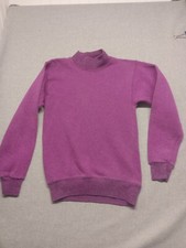 Bassett Walker BW Vintage Womens Size Small Sweatshirt Purple Ombre Mock Neck