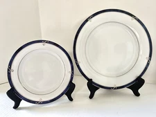 Set of Nikko Fine China Sapphire Dinner Plate & Salad Plate