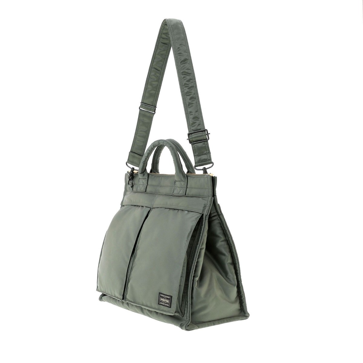 バッグ Porter PORTER TANKER SQUARE TOTE BAG (L) 622-27843 Sage Green