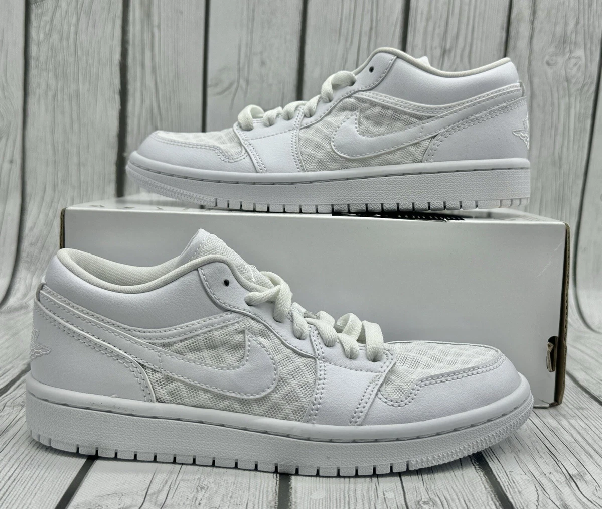 Jordan 1 Breathe Low Triple White W for sale | eBay