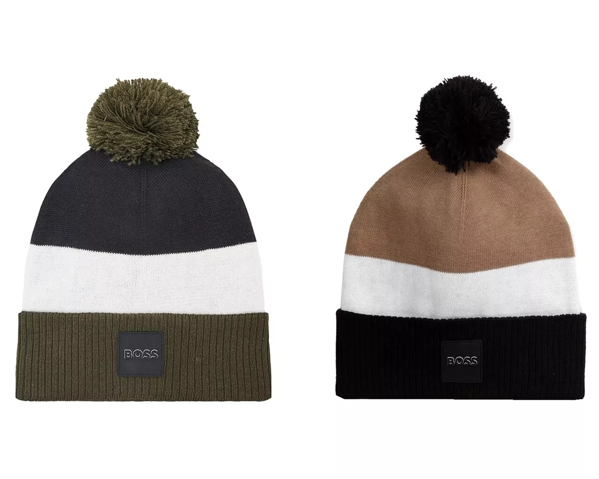Mens hugo boss bobble hat deals