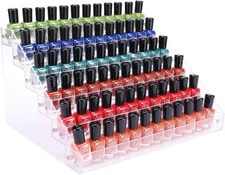 Clear Nail Polish Paint Organizer Holder Rack Shelf 6 Tier Acrylic Tattoo Ink...