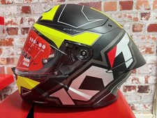 KYT Black/Yellow Matt TT-REVO Motorbike Helmet with Pinlock ECE2206
