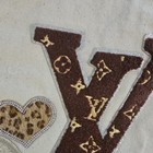 Handmade Beige/Brown Canvas Reusable Tote Bag  Heart Star Smiley Patch — photo 5