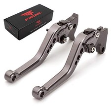 Motorcycle Adjustable Brake Clutch Levers Gray Lever with Black Adjuster
