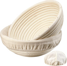 Banneton Bread Proofing Basket - 9 Inch Banneton Basket Set of 2 Sourdough Proof