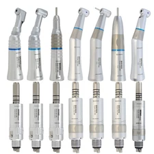 Dental Slow Speed Handpiece Contra Angle Straight Air Motor 4 6 Holes LED NSK