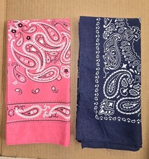 Vintage Set Of Paisley Bandanas