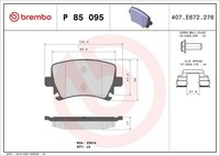 Brembo Bremsbelagsatz, Scheibenbremse P 85 095 FüR VW Skoda Audi Seat
