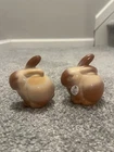 Two Vintage Fenton Chocolate Slag Bunny Rabbit