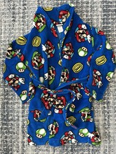 Super Mario Plush Bathrobe Boys Sz 10 For Your Mario Lover    