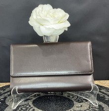 VTG Coach Dk Brwn Trifold Genuine Leather Long Wallet-Still w/New Smell READ