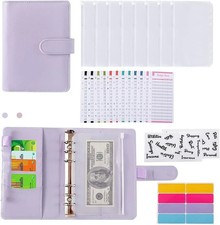 A6 Budget Binder with Zipper Envelopes Money Organizer for Cash Budgeting