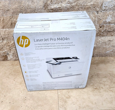 NEW HP LaserJet Pro M404n Monochrome Wired Laser Printer White FACTORY SEALED