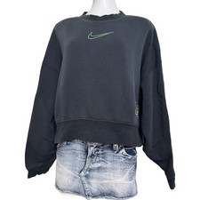 Nike Women's Sportswear Oversized Cropped Crew Sweater Size Small