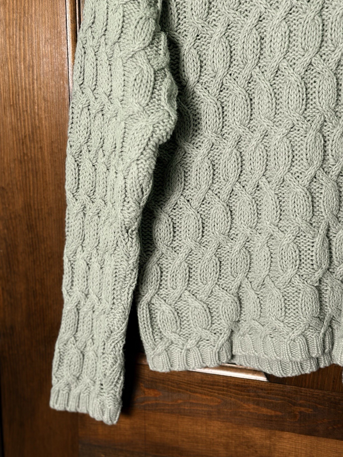 Vintage Basic Editions Sage Cable Knit Sweater La… - image 6