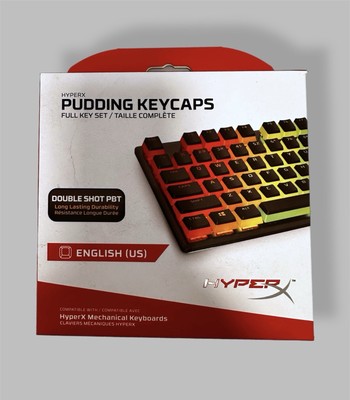 Pudding Keycaps   Vollständiger Tastensatz   PBT   {Schwarz}   English US