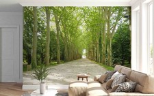 3D Forest Path Landscape Wall Murals Wallpape...