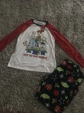 NWT TOY STORY WOMEN’S 2 Pc Pajama Set Fleece Lounge Pants & Top Size Small