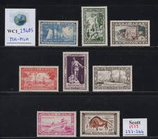 WC1_29485. MONACO. 1949 OCEANOGRPHIC MUSEUM set. Sc. 237-244. MH-MLH