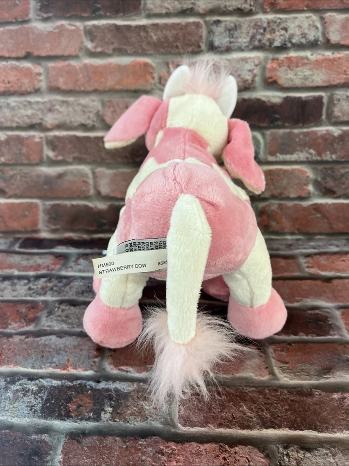 Ganz Webkinz Strawberry Cow HM500 Stuffed Animal Plush Toy Farm Moo 12" No Code - Image 3 of 4