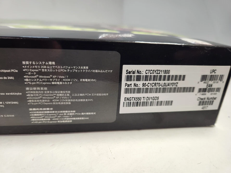 Brand New Asus GTX550 Ti Graphics Card 1 GB GDDR5 Nvidia GeForce PC Computer - Image 3 of 4