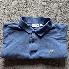 Lacoste Classic Fit Blue Short Sleeve Polo Shirt Men's Size 8 3XL