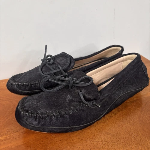 Clarks Mocassini Pony Hair Flat UK 8 D attacco nuovo senza scatola