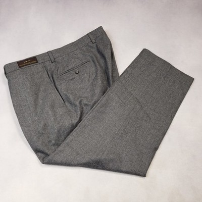 Saks Fifth Avenue Vital Barberis Flannel Trousers Mens 38R (fits 39 X 28.5) Wool
