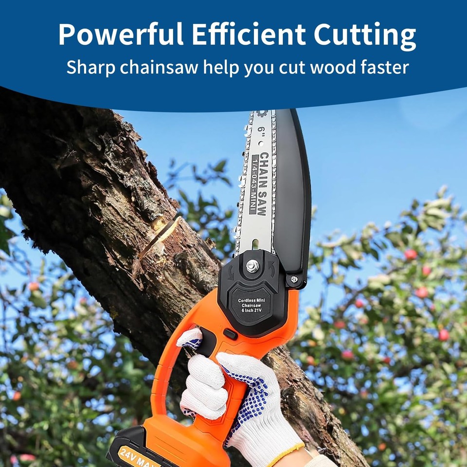 6 Inch Chainsaw Chain Blade and Guide Bar, Replacement Chain Saw Bar ...