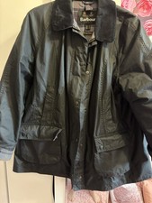 Barbour Classic Black Beadnell Wax Waterproof Country Coat Jacket UK 22