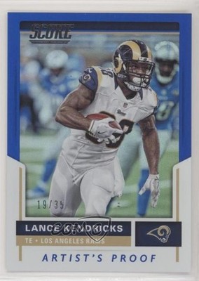 2017 Score Artist's Proof 19/35 Lance Kendricks #224 0q0