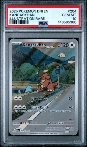 2025 POKEMON DRI EN-DESTINED RIVALS ILLUSTRATION RARE #204 KANGASKHAN PSA 10