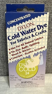 Vintage New A24 LEAF GREEN Dylon Cold Water Fabric Dye
