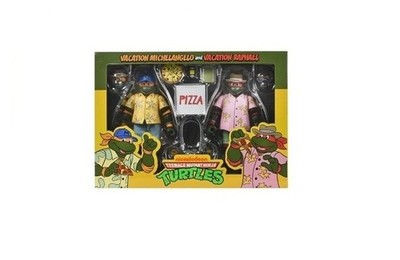 NECA TMNT Vacation Michelangelo & Raphael 7 inch Figur AUF LAGER