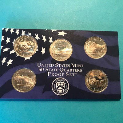 2006 S State Quarters Set Proof 5 Coins - **No Lens-No Coa- FREE SHIP-**Haze